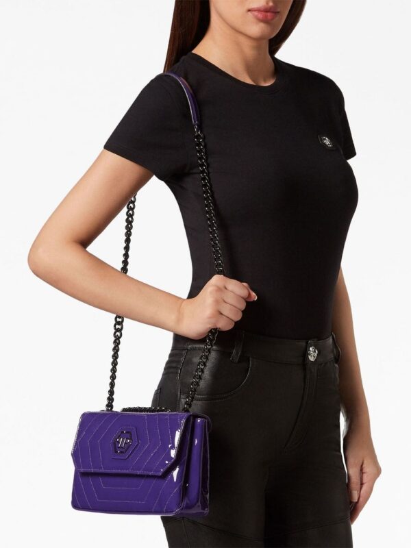 19903668_50382464_1000.jpg Philipp Plein quilted patent-leather shoulder bag