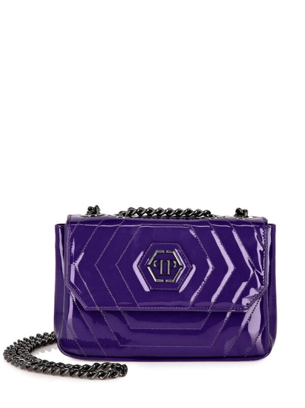 19903668_50382465_1000.jpg Philipp Plein quilted patent-leather shoulder bag