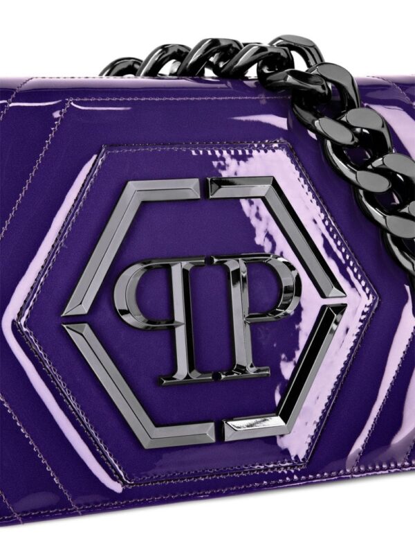 Philipp Plein Stones patent-leather shoulder bag
