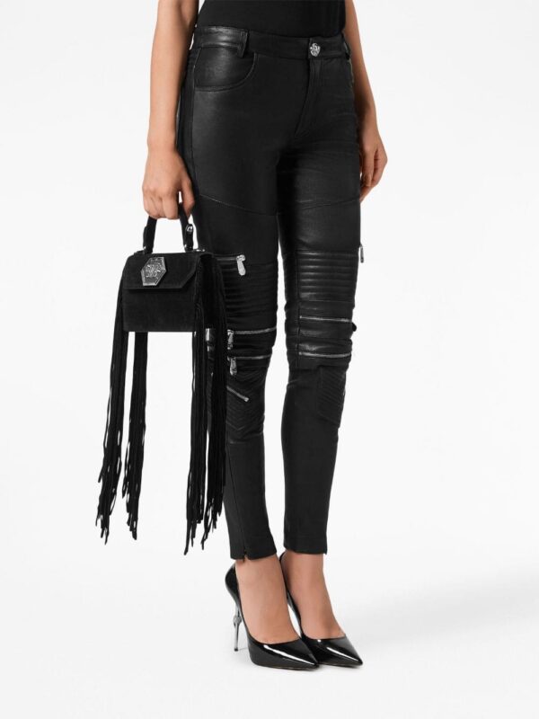 19905473_50102997_1000.jpg Philipp Plein Small Superheroine Fringe suede bag