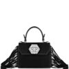 19905473_50103003_1000.jpg Philipp Plein Small Superheroine Fringe suede bag