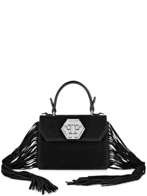 19905473_50103003_1000.jpg Philipp Plein Small Superheroine Fringe suede bag