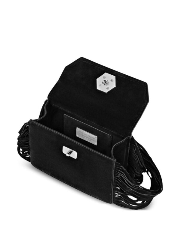 19905473_50103004_1000.jpg Philipp Plein Small Superheroine Fringe suede bag