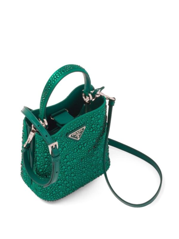 Prada small Panier crystal-embellished tote bag