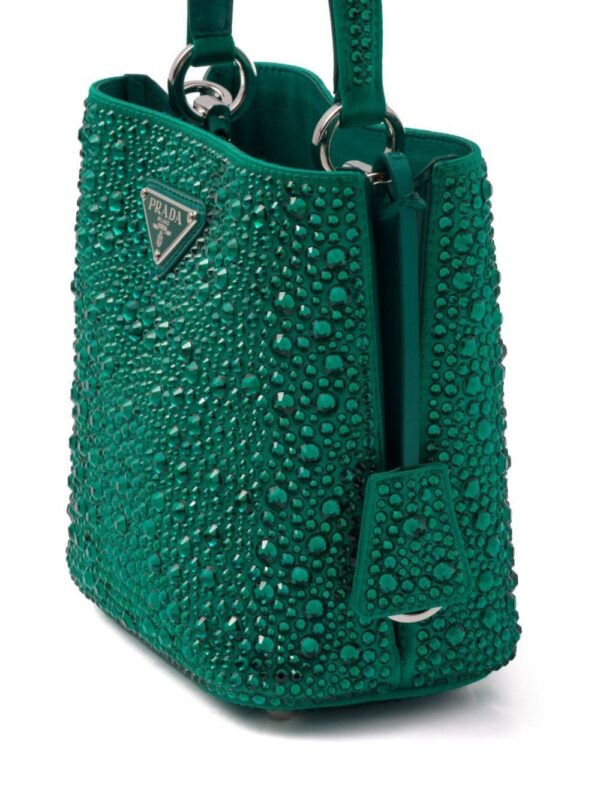 Prada small Panier crystal-embellished tote bag