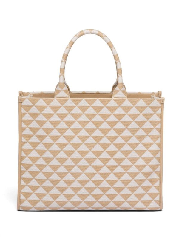 Prada large Symbole embroidered tote bag
