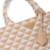 Prada large Symbole embroidered tote bag