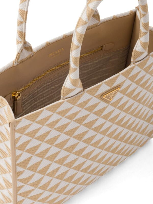 Prada large Symbole embroidered tote bag