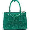 Prada Galleria crystal-embellished satin mini bag