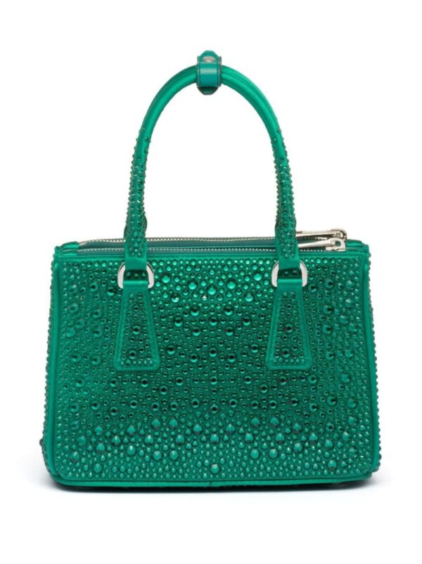Prada Galleria crystal-embellished satin mini bag