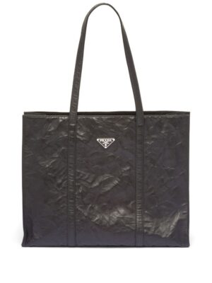 Prada large leather tote bag