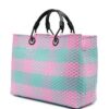 Emporio Armani check-pattern woven tote bag