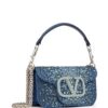 Valentino Garavani  VLogo crystal-embellished shoulder bag