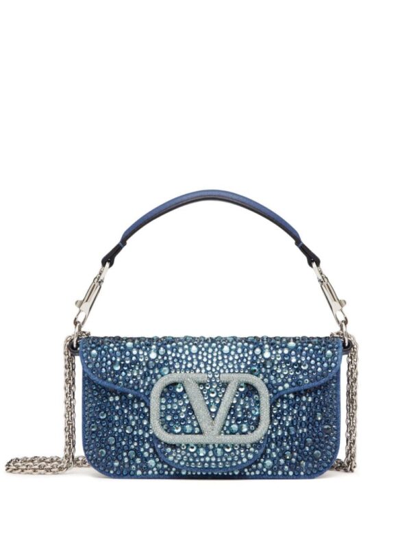 19953472_50337296_1000-1.jpg Valentino Garavani small Locò embellished denim shoulder bag