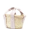 Chloé Chloé Sense small raffia tote bag