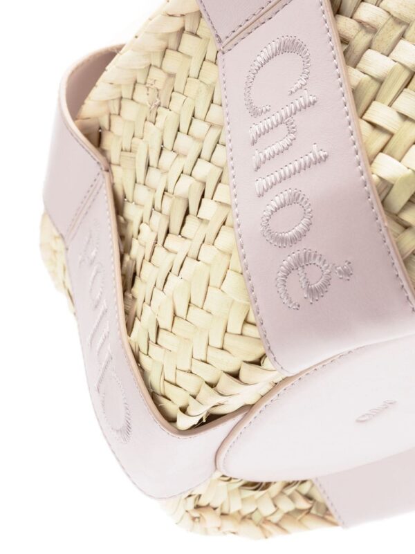 Chloé Chloé Sense small raffia tote bag
