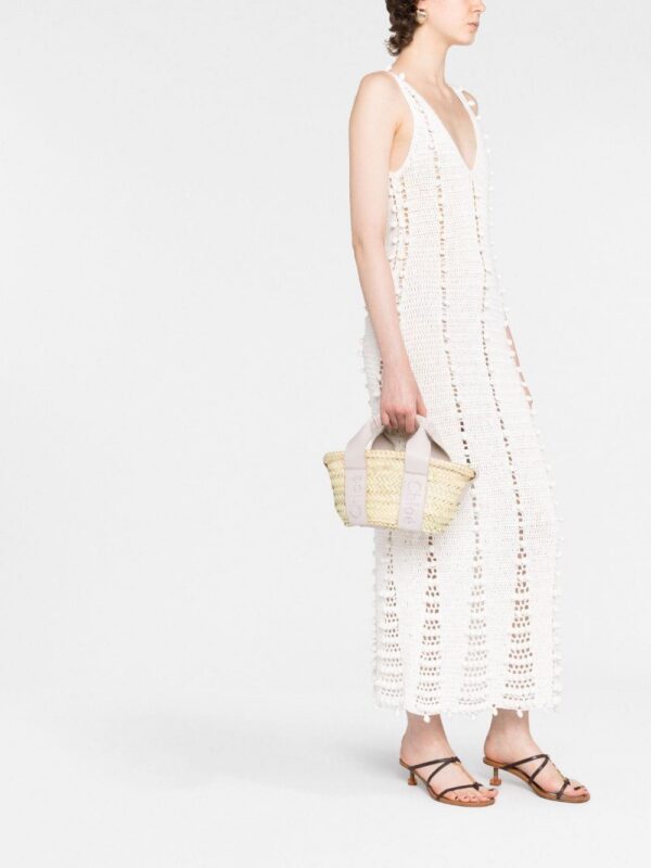 Chloé Chloé Sense small raffia tote bag