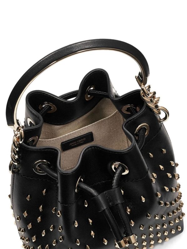 Jimmy Choo Bon Bon stud-embellished bucket bag