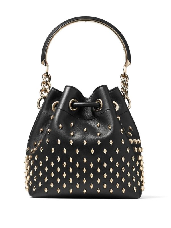 Jimmy Choo Bon Bon stud-embellished bucket bag