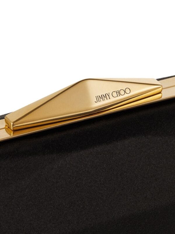 Jimmy Choo Diamond Box satin-finish clutch bag