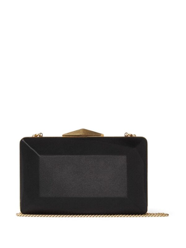 Jimmy Choo Diamond Box satin-finish clutch bag