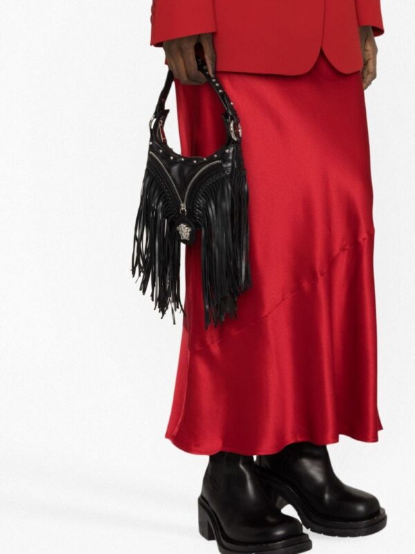 Versace Repeat fringed mini shoulder bag