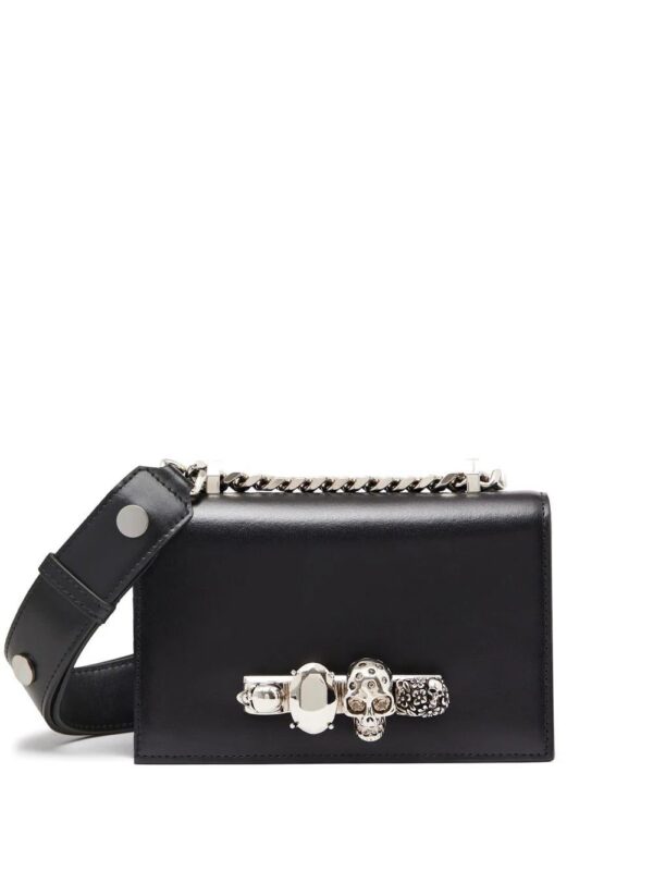 Alexander McQueen  skull-motif leather shoulder bag
