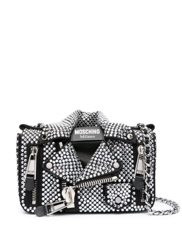 20034141_45058626_1000.jpg Moschino Biker crystal-embellished crossbody bag