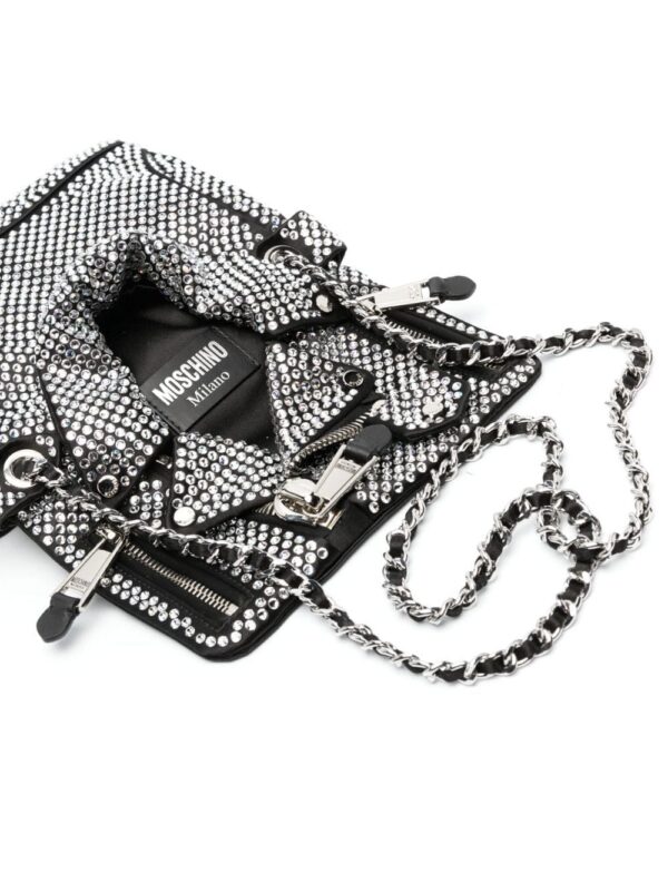 20034141_45060075_1000.jpg Moschino Biker crystal-embellished crossbody bag