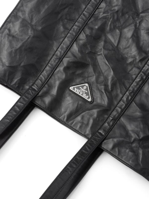 Prada medium crinkled tote bag