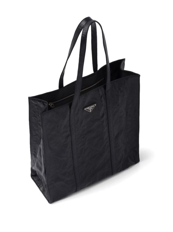 Prada medium crinkled tote bag