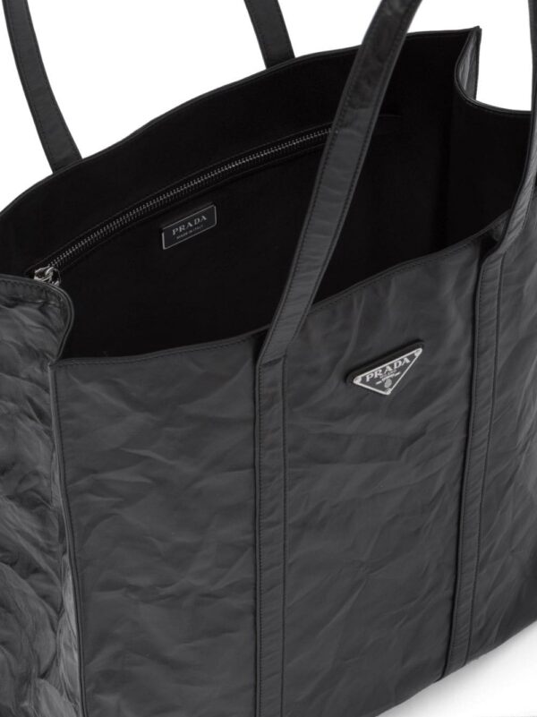 Prada medium crinkled tote bag