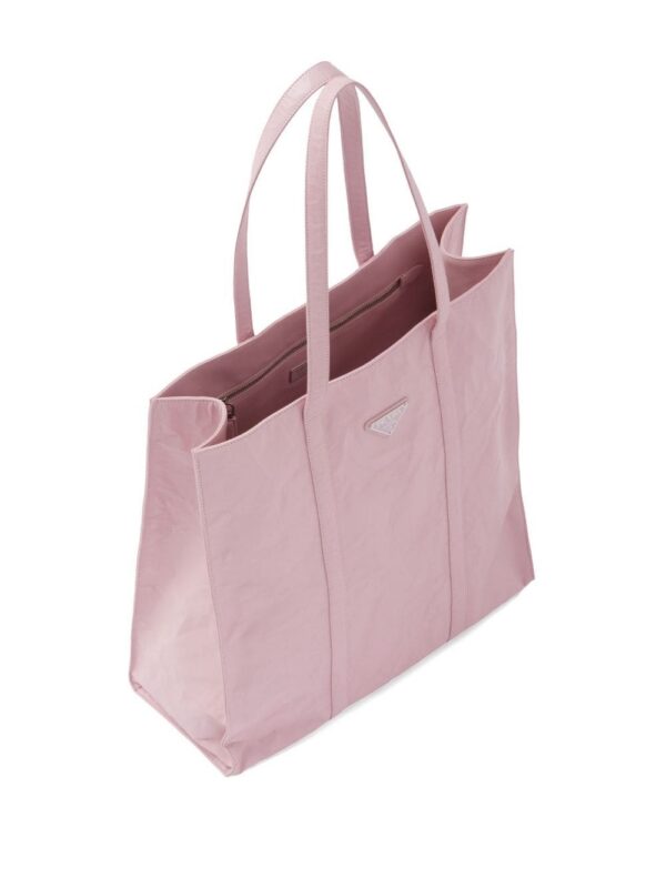 Prada medium crinkled tote bag