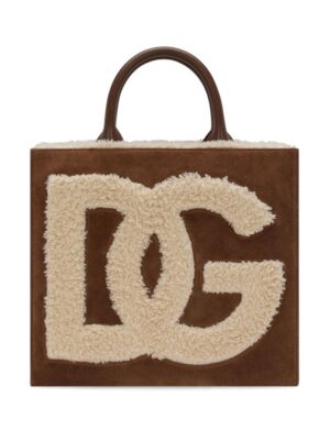 20043835_51193813_1000.jpg Dolce & Gabbana logo-embroidered shearling-detail bag