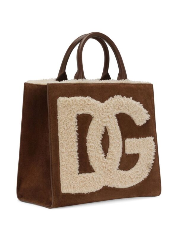 20043835_51193870_1000.jpg Dolce & Gabbana logo-embroidered shearling-detail bag