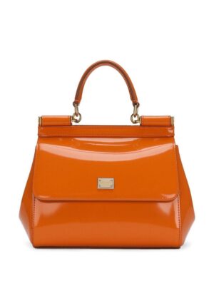20044027_50632616_1000.jpg Dolce & Gabbana small Sicily patent-leather tote bag