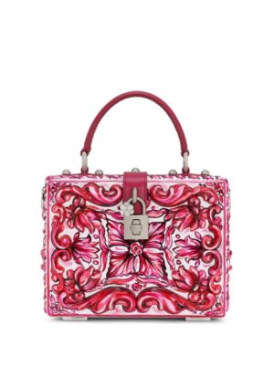 20045029_45256317_1000.jpg Dolce & Gabbana Dolce Box Majolica-print shoulder bag