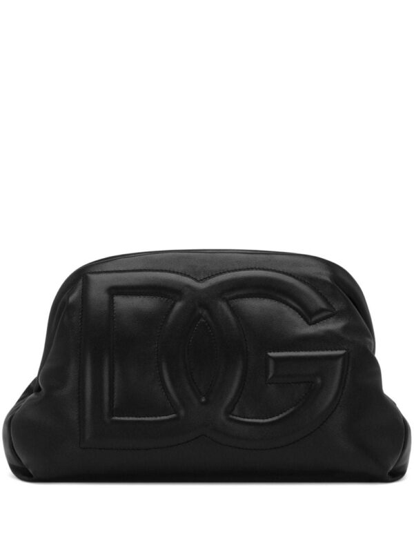 20045050_51194273_1000.jpg Dolce & Gabbana logo-embossed leather clutch