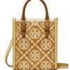 Tory Burch monogram-pattern raffia tote bag