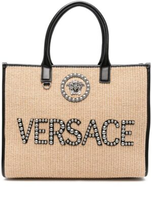 20065986_50721894_1000_5a905c0e-6e20-4f70-8e17-954c35471eb9.jpg Versace large La Medusa embellished tote bag