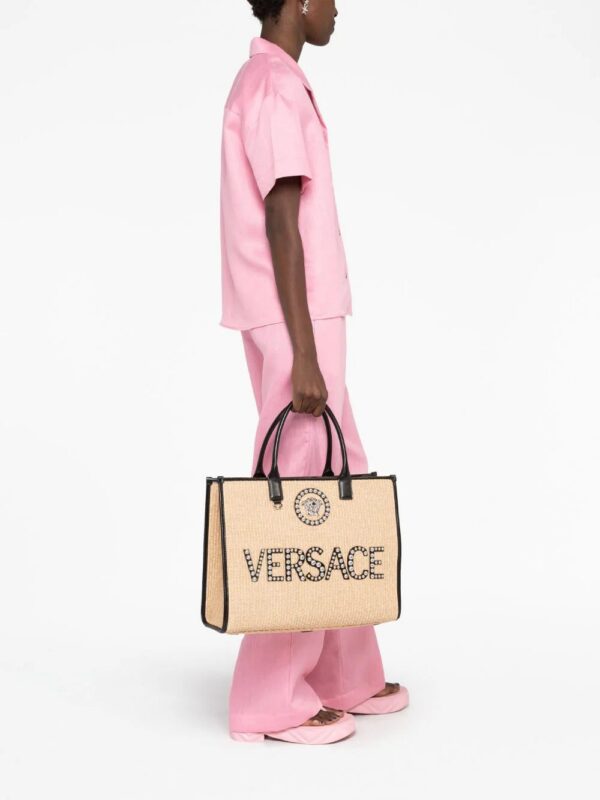 20065986_50721939_1000.jpg Versace large La Medusa embellished tote bag