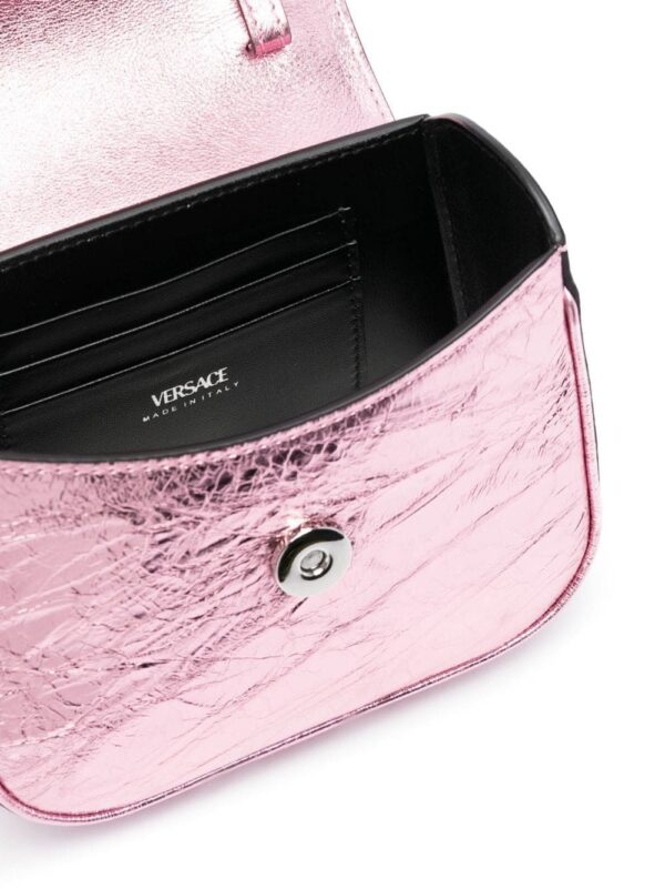 Versace La Medusa metallic leather mini bag