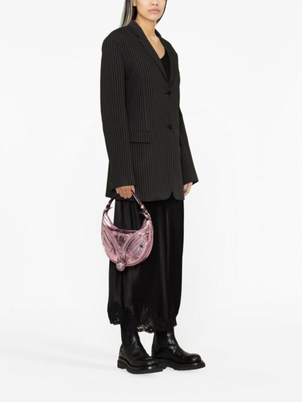 Versace small Repeat metallic-effect shoulder bag