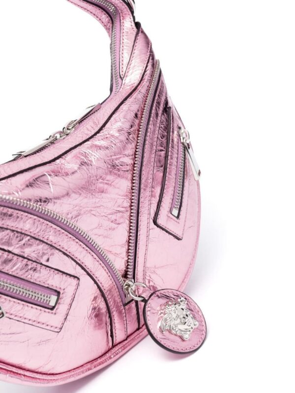 Versace small Repeat metallic-effect shoulder bag