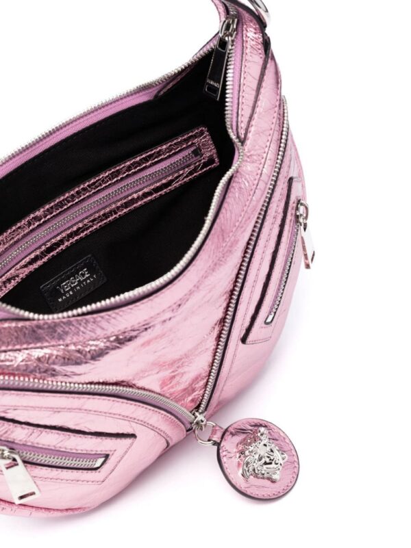 Versace small Repeat metallic-effect shoulder bag