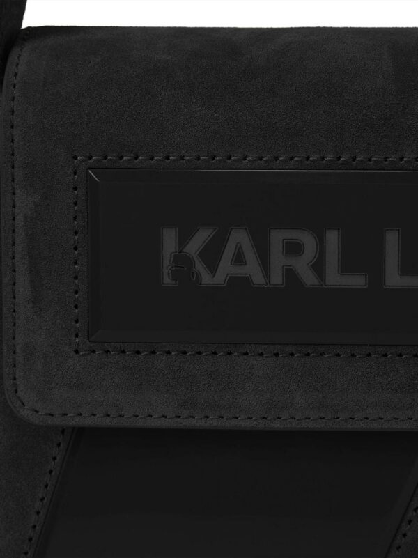 Karl Lagerfeld IKON/K suede shoulder bag