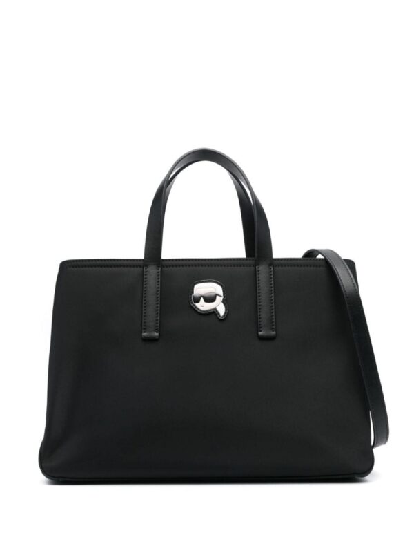 20081933_50408888_1000.jpg Karl Lagerfeld Ikonik appliqué-detail tote bag