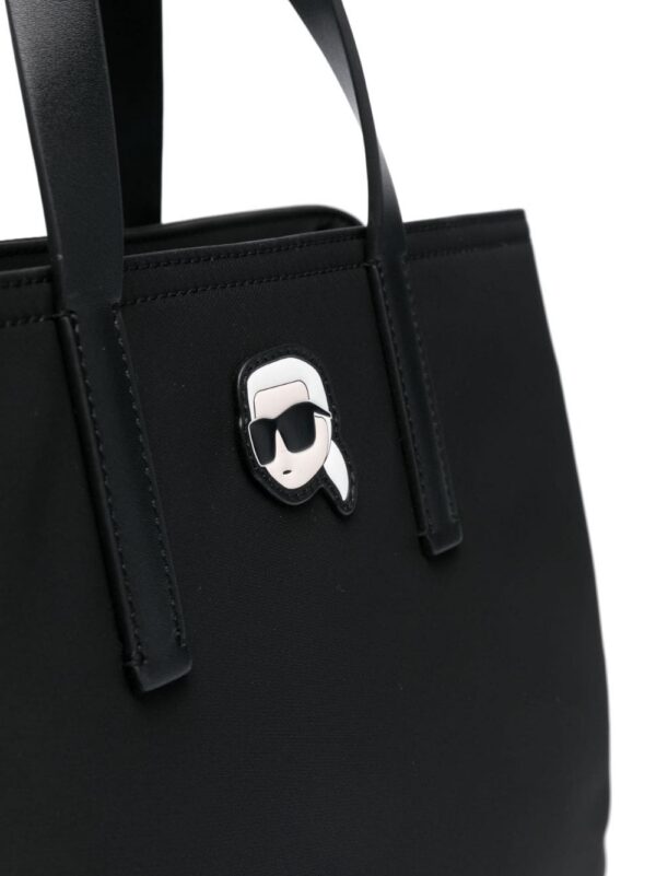 20081933_50408891_1000.jpg Karl Lagerfeld Ikonik appliqué-detail tote bag