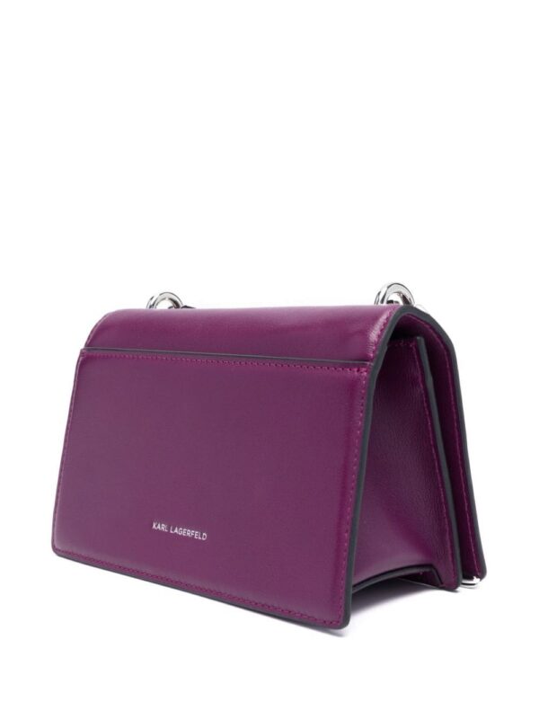 Karl Lagerfeld  logo-plaque leather shoulder bag