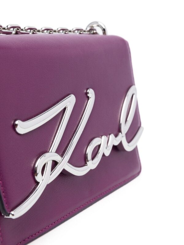 Karl Lagerfeld  logo-plaque leather shoulder bag